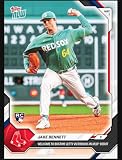 2026 -ToppsNow Jake Bennett #149- Rookie RC -RedSox Welcome to Boston! Lefty Victorious in Debut- Baseball Trading Card- Boston - Stated Print Run of Only 1358 Made! Card Shipped in Protective Screwdown.