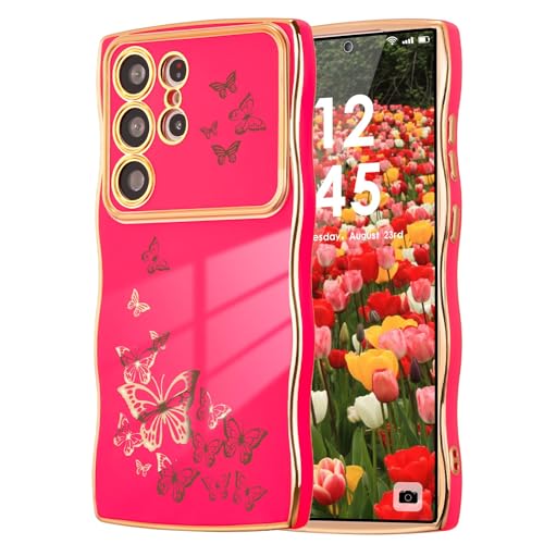 Coque Samsung S24 Ultra rose motif papillon, l'accessoire idéal pour vos sorties de style