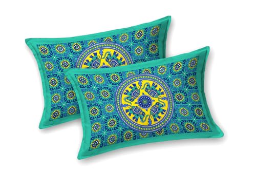 Image of Monique Bedsheet Set | 144 TC Cotton Bedsheet for Double Bed with 2 Pillow Cover