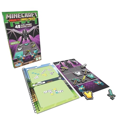 ThinkFun Minecraft Magnetic Travel Puzzle Logic Game & STEM Toy...