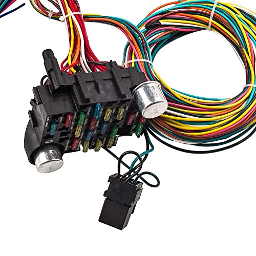 Auto Parts Prodigy Universal Wiring Harness Kit 21 Circuit Long Wires Standard For Chevy Mopar Hotrods Ratrods Ford Chrysler Universal Automotive Wiring #TOP3