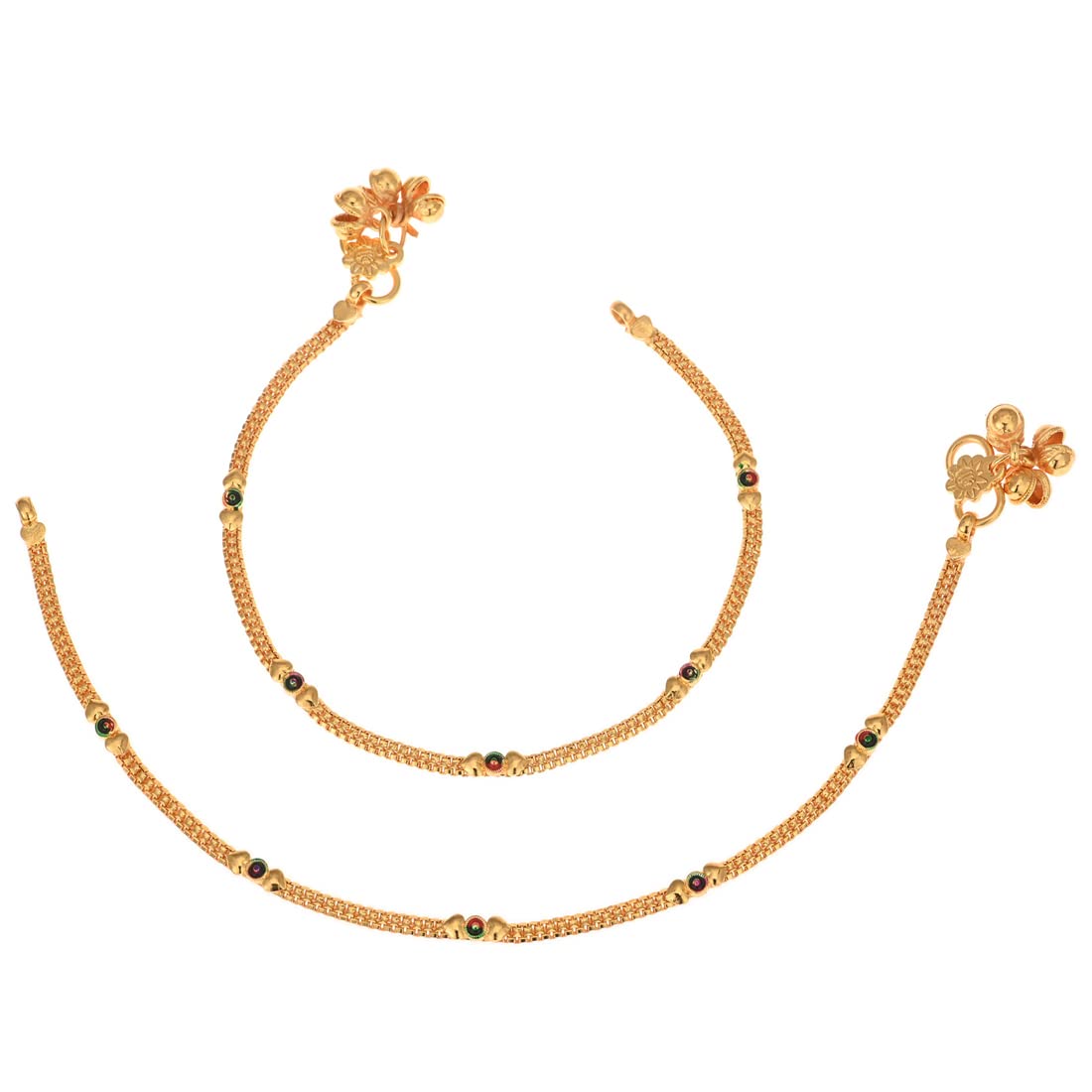 AanyaCentric White Metal Gold Plated Payal Anklet for Women & Girls (Gold Plated/1 Pair) (B0BLRVXVFD) Amazon Price History, Amazon Price Tracker