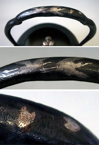 龍文堂富士図銀象嵌入り鉄瓶 楽天市場】高岡鉄瓶 龍文堂写 富士山水図銀象嵌 平丸冨士象嵌