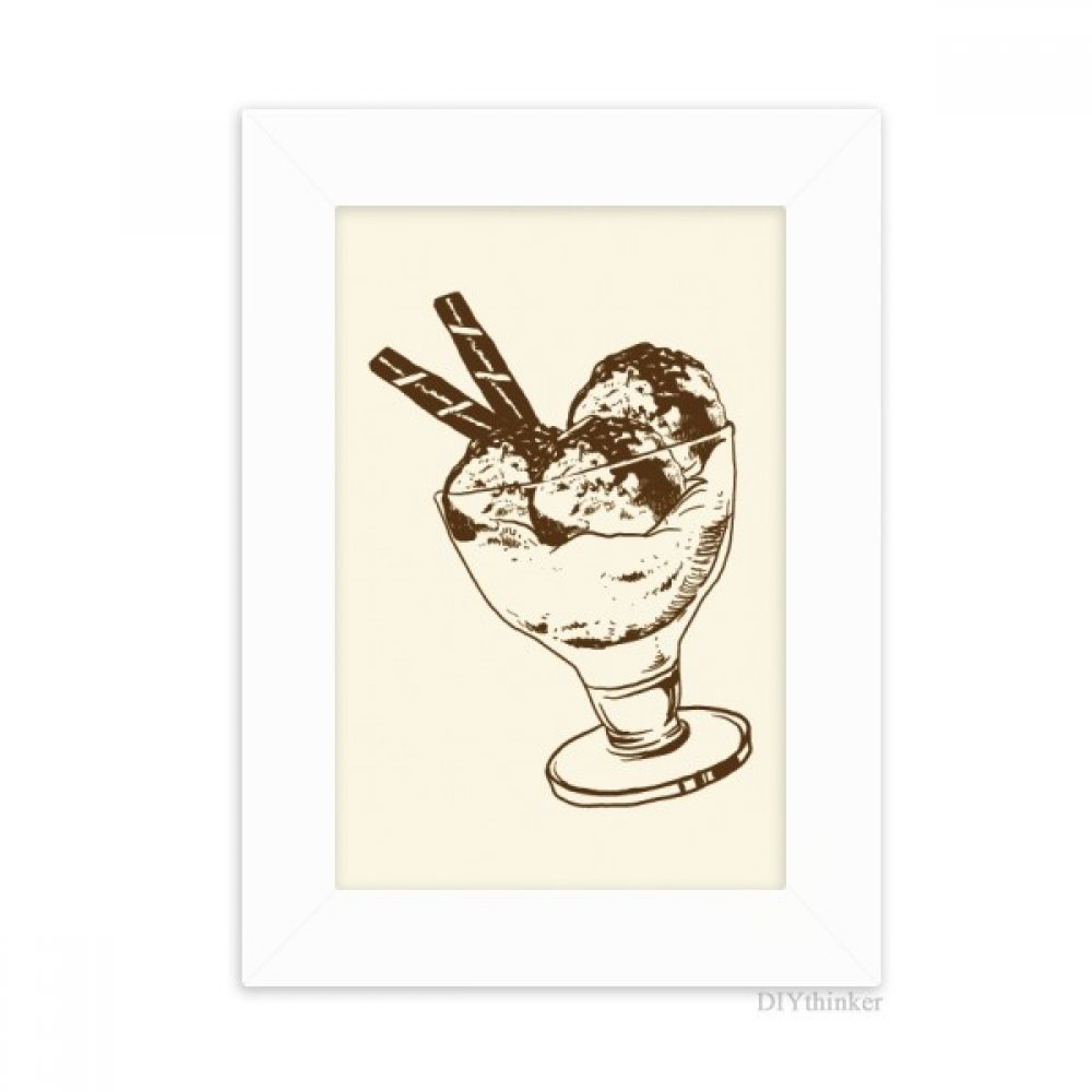 Cadre photo original boule de verre glace chocolat, une idee de cadeau unique pour anniversaire