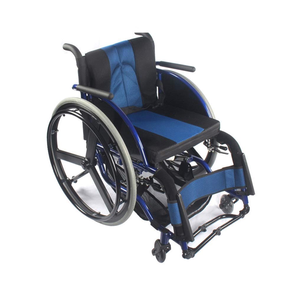 Silla de ruedas manual de aleación de aluminio ultraligera plegable para deporte profesional silla de ruedas para personas de mediana edad desmontar, portátil