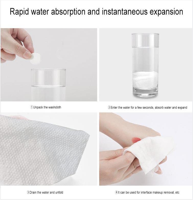 Canned Compressed Towels Portable Compressed Coin Tissue for Travel Sports Beauty Salon or Home Hand Wipes 100 PCS(9.8x 7in) - Image 3