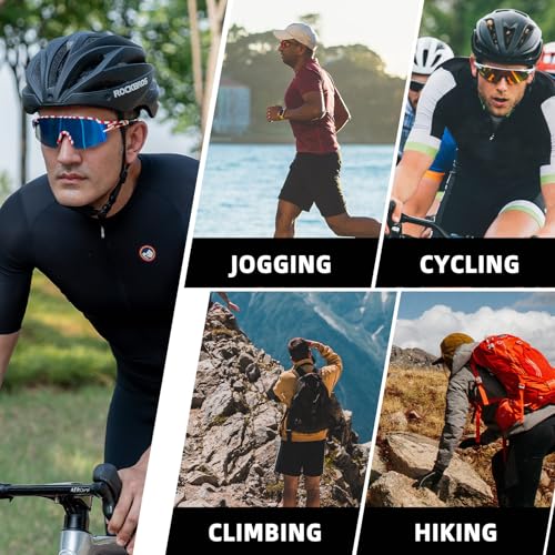 Image of ROCKBROS Polarized Sports Sunglasses Men Women - UV400 Protection Goggle with Myopia Frame for Running Cycling Driving