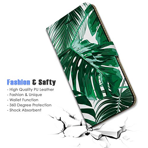 For Iphone 12 Pro Max, Designed Flip Wallet Phone Case Cover, A21974 Tropical Palm Leaf 21974 #TOP2