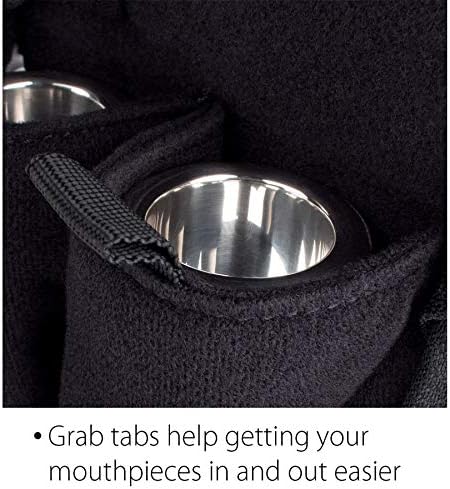 Protec Double Trombone Mouthpiece Pouch with Zipper Closure