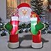 Phoenixreal 11 Foot Christmas Inflatables Santa Archway, Airblown Inflatable Archway with Gift Socks, Lighted for Home Outdoor Yard Lawn Decoration