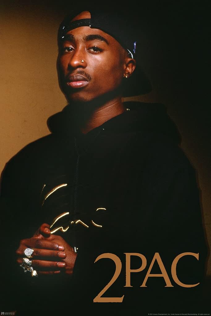 Tupac & 2Pac Posters - 90s Hip Hop Rapper Wall Art - Mid 90s Merch - Cool Wall Art Print - 12x18