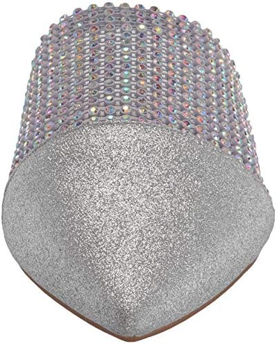 Jewel Badgley Mischka Womens Felina Mule, Silver, 5 | Image 1