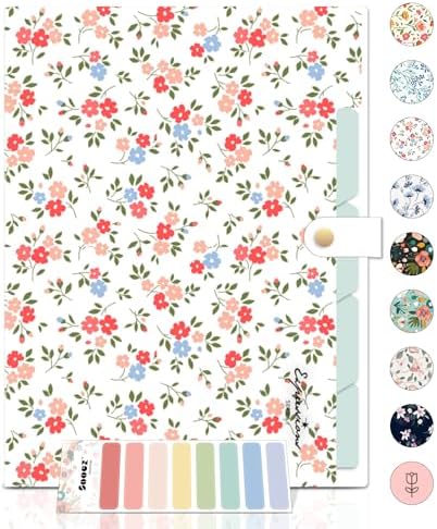 Oak-Pine Floral A4 File Envelopes – Set Of 4 Fabric Document Bags With Snap Button Closure - View #5