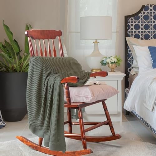 Imseigo Rocking Chair, Solid Wooden Frame, Outdoor & Indoor Windsor