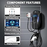 LEISHENG ENERGY EV Charger, 7kW Electric Car Charger with 6 Metres Type 2 Charging Cable, 4.3" LED Display, IP65 Waterproof - Image 8