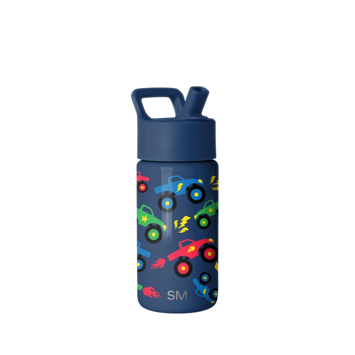 Simple Modern Kids Water Bottle & Toddler Cup | 14oz | Monster Truck | Insulated Stainless Steel Toddler Water Bottle, Kids Tumbler with Straw | Spill Proof for School Boys | Monster Truck Rally