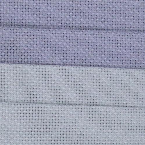 Image of KCS 4 /6 pc of 12 inch x 18 inch(30cmx45cm) 16 Count Cotton Aida Cloth Cross Stitch Fabric (4 pc,Light Grey+Light Steel Grey)