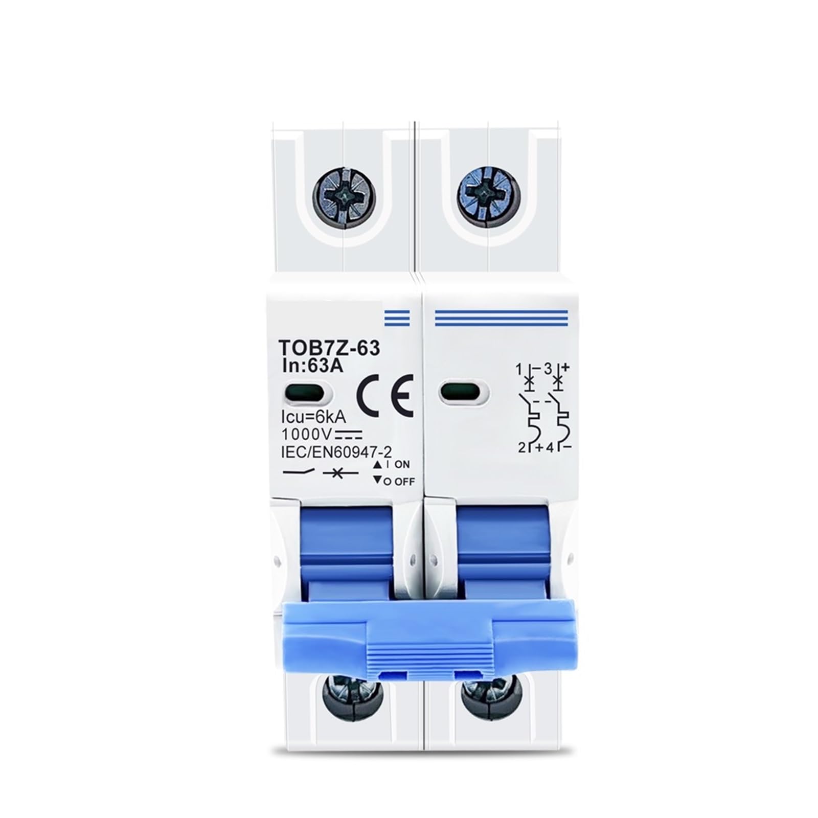 Disjoncteur photovoltaïque 1000V 32A 2P protection courant continu DC