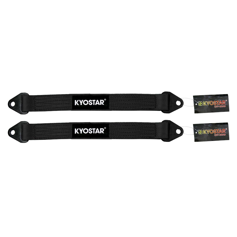 KYOSTAR Correa de límite de 19 Pulgadas, Correa de límite, Correas de Eje de Transporte de Coche clasificadas para 10 Libras (Negro, Paquete de 2)
