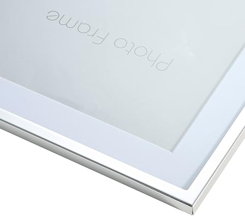 Miniatura 4 de Happy Homewares Marco rectangular plateado mate para sostener fotos de 5 x 7 pulgadas, laca resistente al deslustre recubierta con reverso de