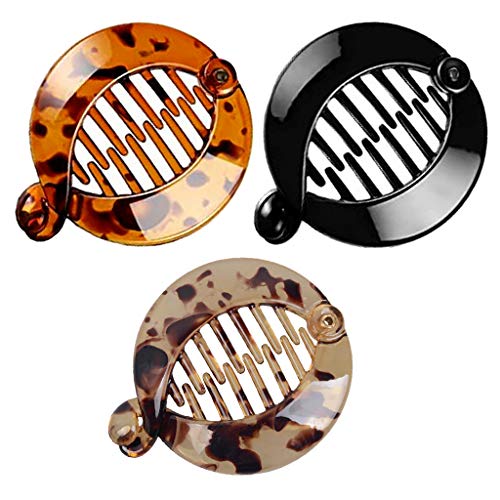 3Pcs Resin Banana Hair Clips Small Banana Hair Combs Fishtail Hair Clip Side Comb Round Ponytail Holder For Women Girl Hair Accessories #TOP29