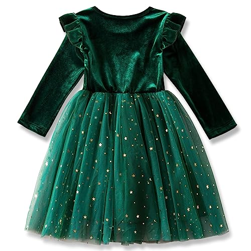 NNJXD Princess Girl Long Sleeve Autumn Winter Dress Tulle Party Dresses3