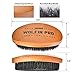 Wolfin Pro- Premium Curved 360 Wave Brush, 100% Natural Schima Superba Wood with Reinforced Pure Black Medium Boar Hair Bristle - Perfect for Wolfing, Creating 360 Layer Hair Waves, Cultivating Beards