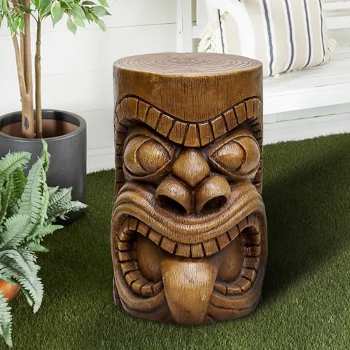 SKYFIRE-Outdoor-Decorative-Sculpture-The-Grande-Tiki-God-Kanaloa-Teeth-Indoor-Ornamental-Outdoor-Table-Statues-for-Garden-Patio-Backyard-Lawn-House-Office-Decor-196H-Concrete-Stool-End-Table SKYFIRE Outdoor Decorative Sculpture The Grande Tiki God Kanaloa Teeth Indoor Ornamental Outdoor Table Statues for Garden Patio Backyard Lawn House Office Decor 196H Concrete Stool End Table