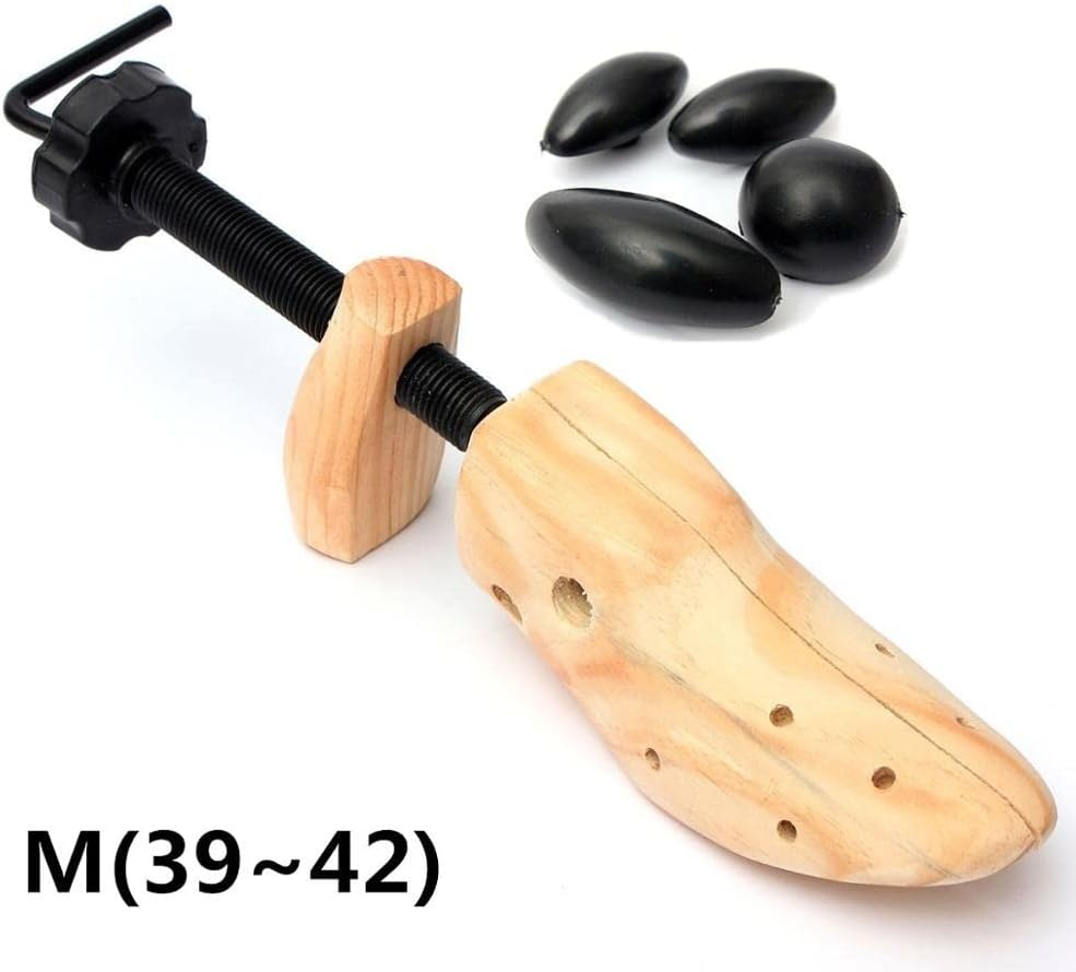 JSEIAJB Shoe Stretcher Wooden Shoes Tree Shaper Rack,Wood Adjustable Flats Pumps Boots Expander Trees Size S/M/L Man Women(M code)