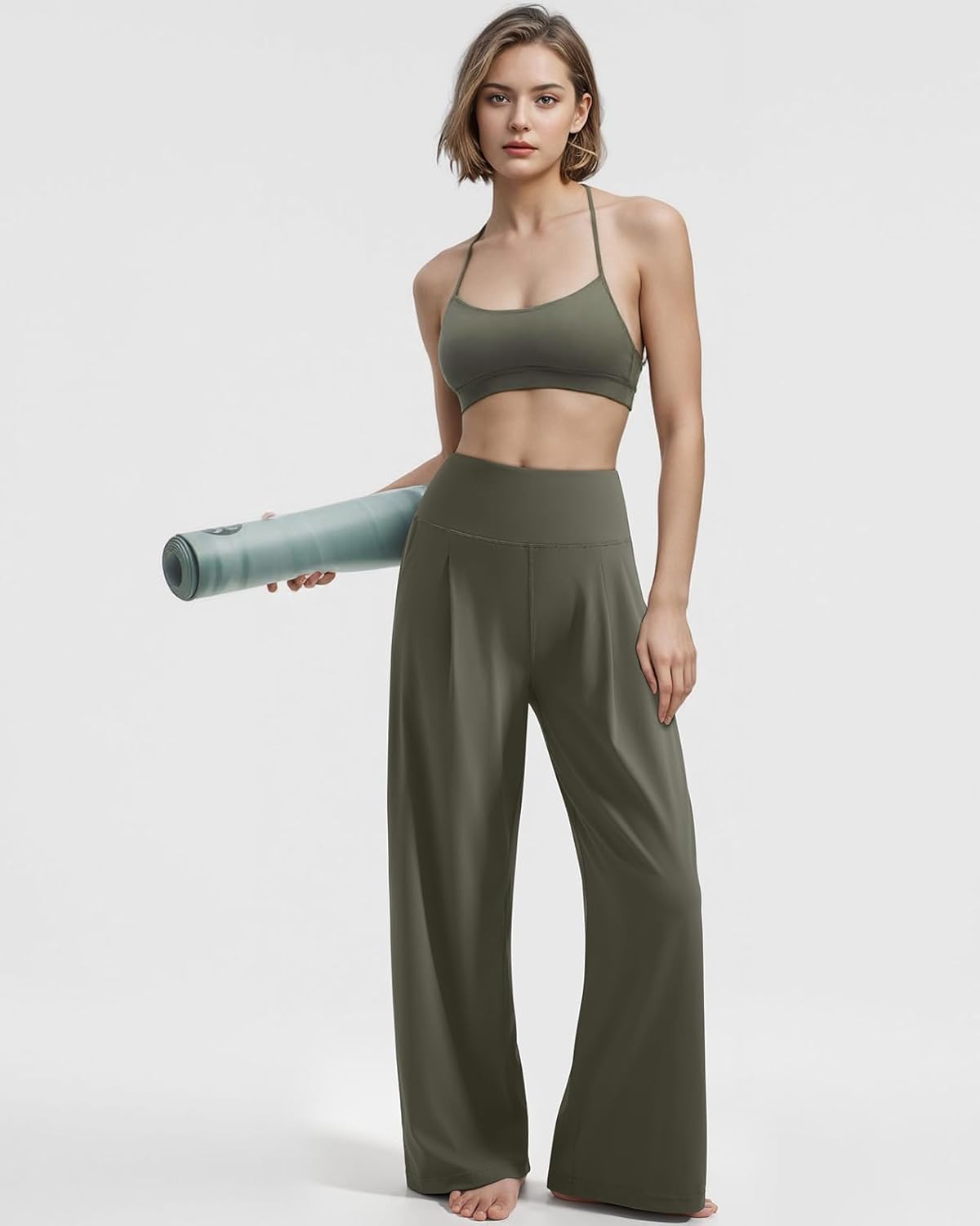 SUUKSESS Women Casual Palazzo Pants with Pockets 2025 High Waisted Lounge Wide Leg Pant - Image 2