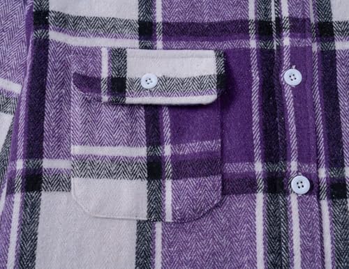 Image of COOFANDY Mens Flannel Shirts Long Sleeve Plaid Shirt Jacket Button Down Shirt with Pockets