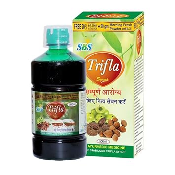 SBS Trifla Syrup 500ml – Ayurvedic Health Tonic with Amla, Harad & Baheda | Boosts Immunity, Aids Digestion & Detoxification