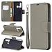 Produktbild Echtes Leder Hülle Handy-Fall Litchi Textur Pure Color Horizontal Flip PU-Leder-Kasten mit Halter & Card Slots & Wallet & Lanyard for Huawei P20 lite (2019) / nova 5i (Color : Grey)
