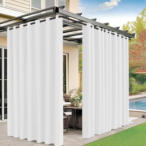 Rideaux dextérieur imperméables haut de gamme blanc à œillets