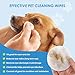 Geyrut Pet Eye Wipes for Dogs Cats 120PCS, Dog Eye Wipes for Remove Eye Discharge and Crust Coconut Oil Non-Irritating Gentle Reduce Tear Stains Pet Cleaning Grooming Wipes for Eyes Face