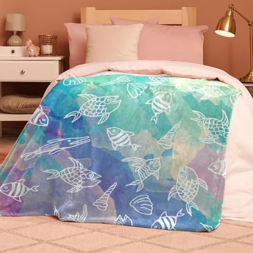 Couverture polaire poissons douce pour un cocon de douceur unique - 8