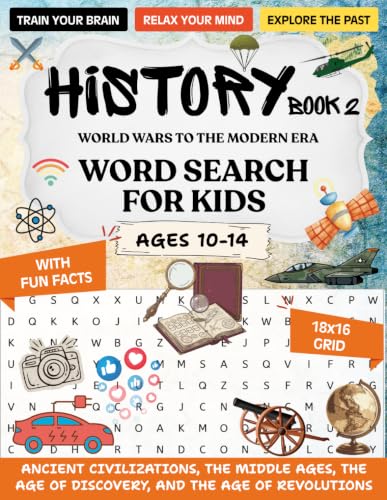 History Word Search for Kids: World Wars to the Modern Era: The Ultimate Large Print Word Find Puzzle Book for Kids & Teens with Fun Facts (Ages 10-14) image 2