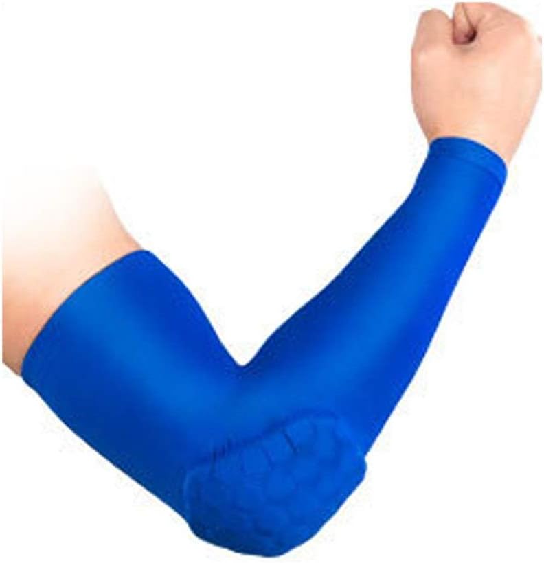 HBJWOV 1PCS Arm Sleeve Honeycomb Foam Pad Crashproof Antislip Basketball Pads Armband Sport Elbow Support Brace Protector(XL)