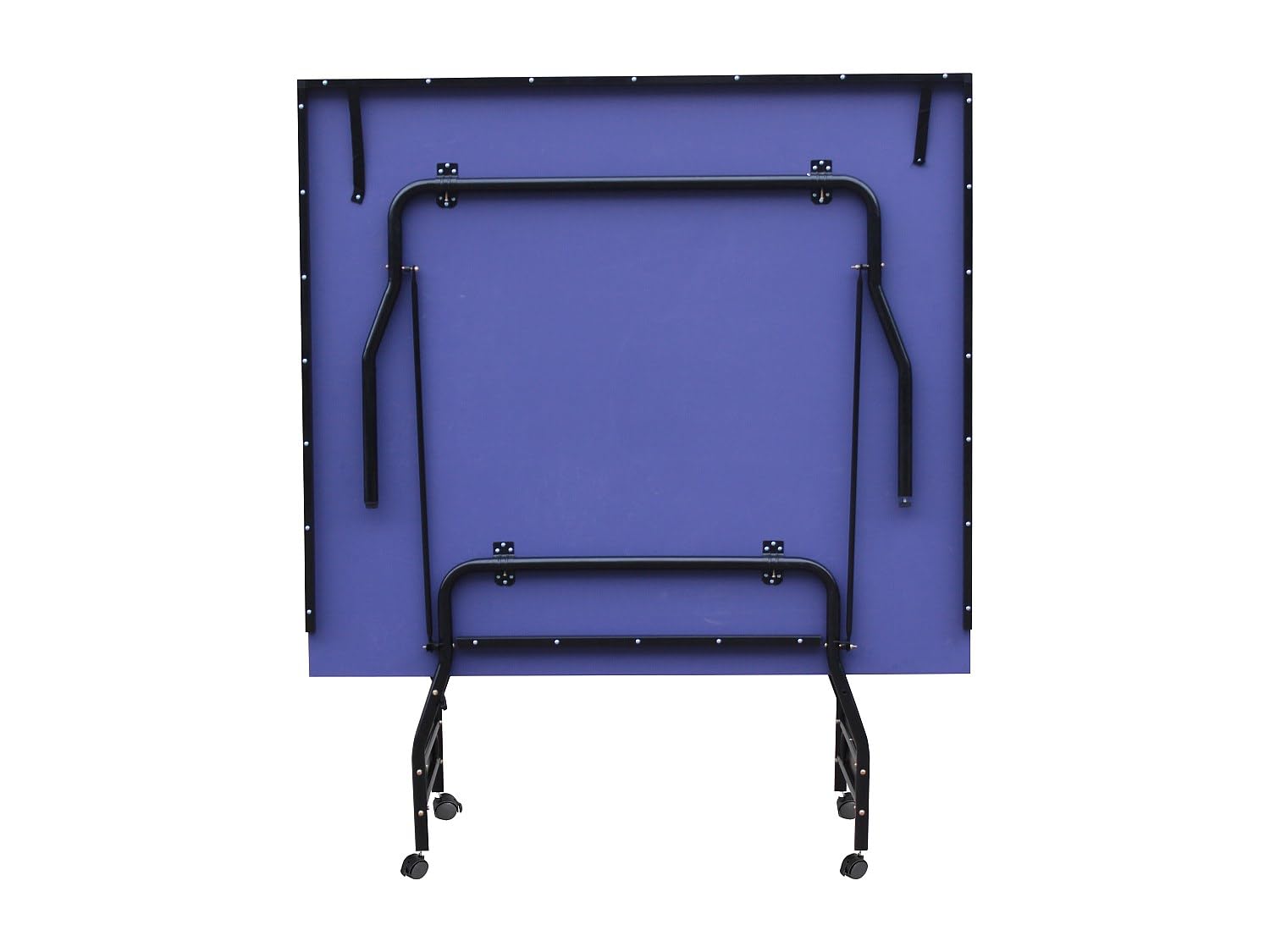 Vente-unique Garry Pliant Table de Ping-Pong Bleu L274 x P152.5 x H76 cm avec Roulettes