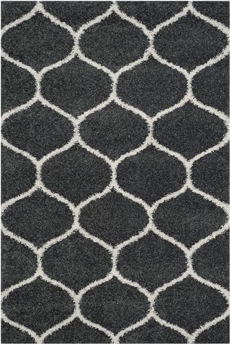 Image of Modern Micro Fiber Rug /Carpet for Hall, Bedroom, Kichen, Kids Room, Baby Room Etc.Color-Grey and Ivory Size 1.5x4 feet