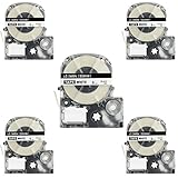 LK-3WBN Label Tape, LaBold 5 Pack Compatible Epson LabelWorks Label Maker Tape Refill Cartridge Cassette LC-3WBN9 SS9KW LK-3WBN Black on White 3/8