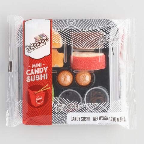 Raindrops Candy Sushi Mini Bento Box 9 Piece
