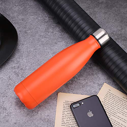 Lyleq Sport-Thermosflasche aus 304 Edelstahl, kreatives modisches Geschenk, Coka-Flasche, Wasserbecher, Outdoor, Klettern, Sport, Tasse, individuelles Logo, edelstahl, Orange, 350ml Cover