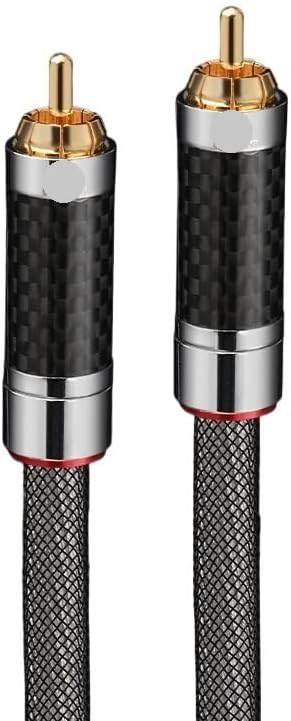 HiFi Digital Coaxial Audio Cable OCC Silver Plated 75ohm R/CA to R/CA Subwoofer TV Audio Cable(0.75m)