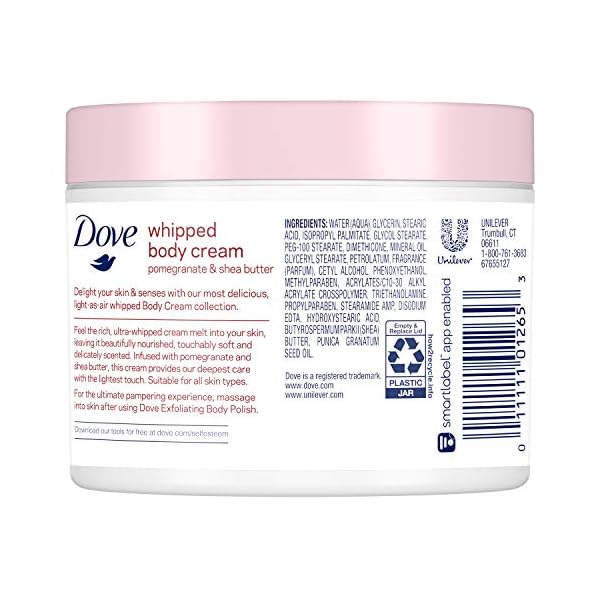 Dove-Whipped-Body-Cream-Dry-Skin-Moisturizer-Pomegranate-and-Shea-Butter-Nourishes-Deeply-10-Oz Dove Whipped Body Cream Dry Skin Moisturizer Pomegranate and Shea Butter Nourishes Deeply, 10 Oz