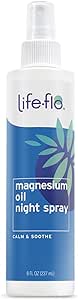 Life-Flo Magnesium Oil Night Spray | Magnesium Chloride from Zechstein Seabed | Massage onto Tired Muscles for Relaxation | with Arnica &amp; Lavender | 8 Oz