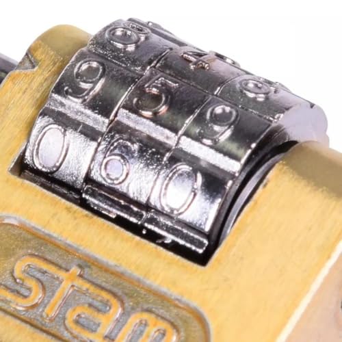 Cadeado Código Segredo Senha 25mm Stam Para Malas Armarios Mochilas Bolsas Academia (Dourado)