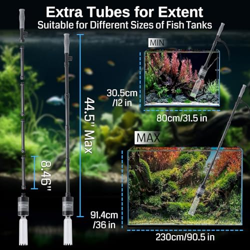 image for SainSmart XpertMatic Aquarium Gravel Cleaner, 528GPH/28W Powerful Fish