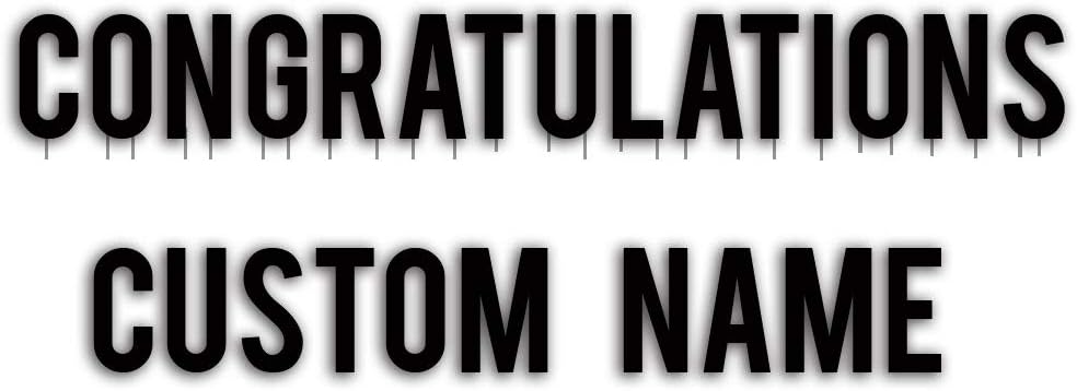 VictoryStore Yard Sign Outdoor Lawn Decorations: Graduation Decorations, Congratulations Custom Name Yard Letters, Set of 15+ with Stakes