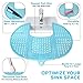 Sink Topper Bathroom Sink Cover for Counter Space & Storage Saver | RV Must Haves | Silicone Foldable Beauty Makeup Brush Cleaning Mat | Hot Tools Organizer | RV Sink Cover | Standard, Pacific Blue